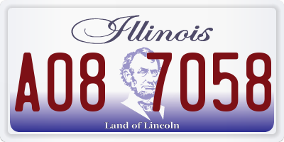 IL license plate A087058