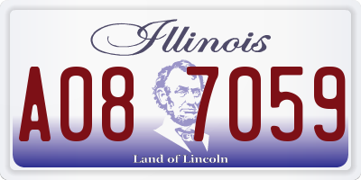 IL license plate A087059