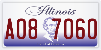 IL license plate A087060