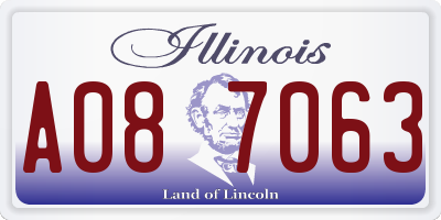 IL license plate A087063