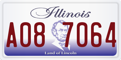 IL license plate A087064