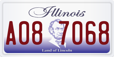 IL license plate A087068