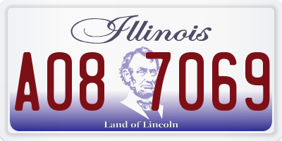 IL license plate A087069
