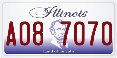 IL license plate A087070