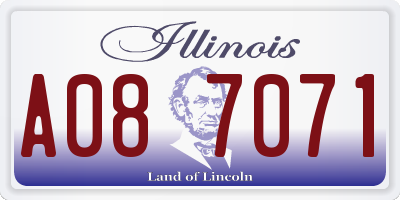 IL license plate A087071