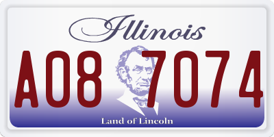 IL license plate A087074
