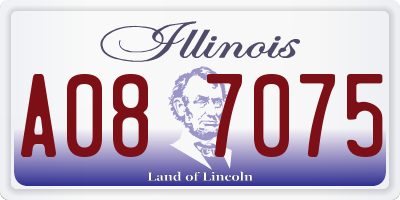 IL license plate A087075