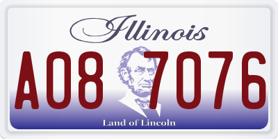 IL license plate A087076