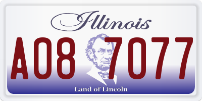 IL license plate A087077