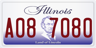 IL license plate A087080