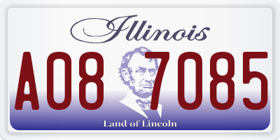 IL license plate A087085