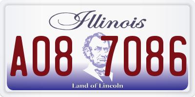 IL license plate A087086