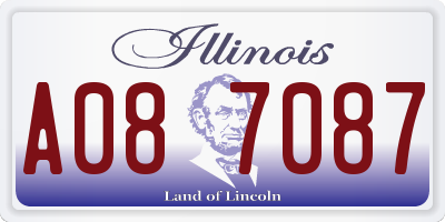 IL license plate A087087