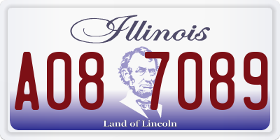 IL license plate A087089
