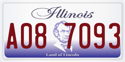 IL license plate A087093