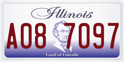 IL license plate A087097