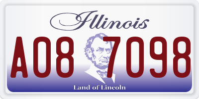IL license plate A087098