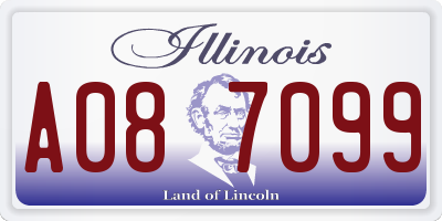 IL license plate A087099