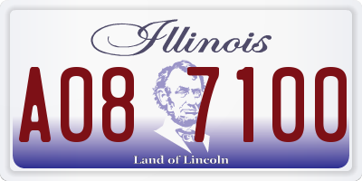IL license plate A087100