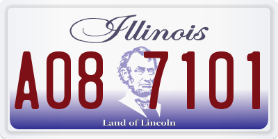 IL license plate A087101