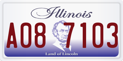 IL license plate A087103