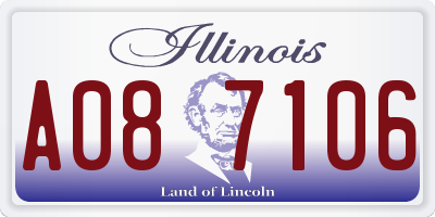 IL license plate A087106