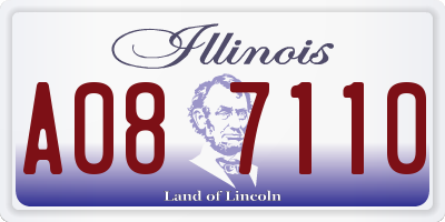 IL license plate A087110