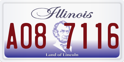 IL license plate A087116