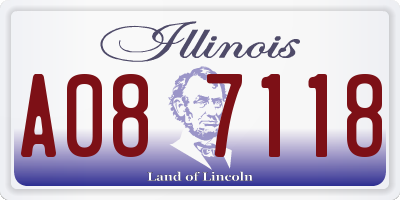 IL license plate A087118