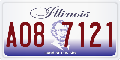 IL license plate A087121