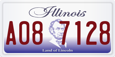 IL license plate A087128