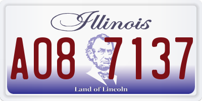 IL license plate A087137