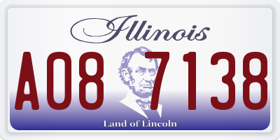 IL license plate A087138