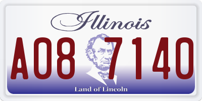IL license plate A087140