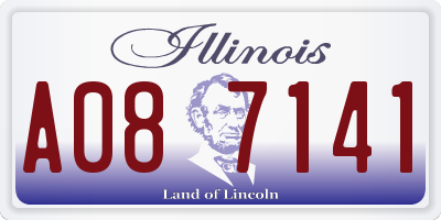 IL license plate A087141