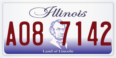IL license plate A087142
