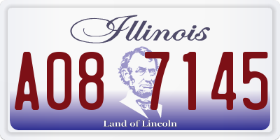 IL license plate A087145
