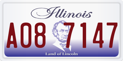 IL license plate A087147