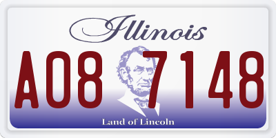 IL license plate A087148