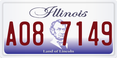 IL license plate A087149