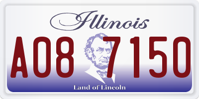 IL license plate A087150