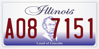 IL license plate A087151