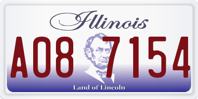 IL license plate A087154