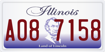IL license plate A087158