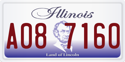 IL license plate A087160
