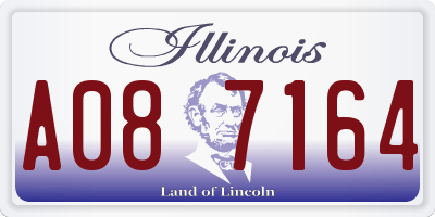 IL license plate A087164
