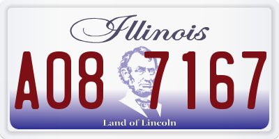 IL license plate A087167