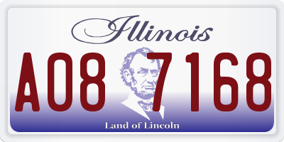 IL license plate A087168