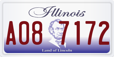 IL license plate A087172