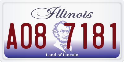IL license plate A087181